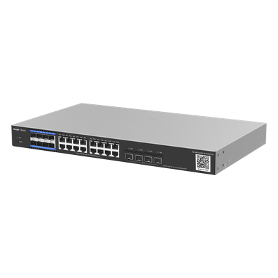 e-Lighten OLT / Switch Hibrido, Capa 3 con 8 Puertos PON 1G, 16  Puertos Ethernet 1G y 4 Puertos SFP+ 10G, perfecto para migrar a Soluciones de Fibra PON hasta 256 ONUs