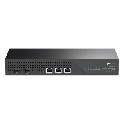 Delta Stream - OLT de 1 puerto GPON / Conexión de hasta 128 ONUs / 1 Puerto 2.5 Gigabit RJ45 Uplink PoE/  1 Puertos SFP+ Uplink / Fuentes Redundantes AC- PoE at / Administración desde la nube (DPMS