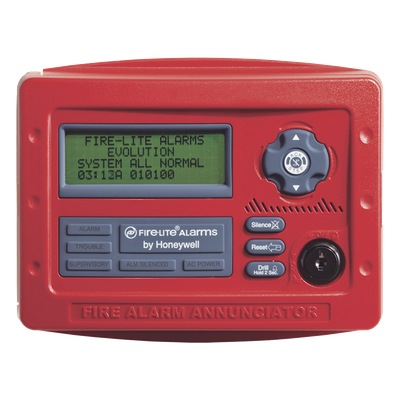 Anunciador remoto LCD de 80 caracteres para paneles de detección de incendio direccionables