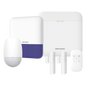 (AX PRO) KIT de Alarma AX PRO con GSM (3G/4G) / Incluye: 1 Hub con bateria de respaldo / 1 Sensores PIR / 2 Contactos Magnéticos / 1 Control Remoto / 1 Sirena Inalambrica Exterior / WiFi / Compatib