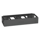 Organizador de Cables Horizontal / Rack 19 pulgadas / 2UR / Cubierta Magnética Doble Bisagra / Aberturas para Cat 6 y 6A / 484 x 90 x 202 mm (19 x 3.5 x 7.9 in)