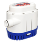 Bomba de Achique Automática / 1500 GPH / 12V CC / Altura 2.5 m (8.2 ft) / Interruptor Integrado / ABS Marítimo