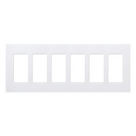 Placa de Pared Decoradora / 6 Espacios / Sin Tornillos Visibles / Blanco Brillante / Perfil 7.6 mm
