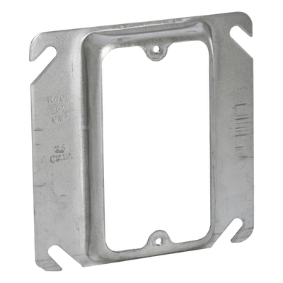 Sobretapa Cuadrada Galvanizada  de 4\", realce de 1/2\".