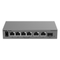 Switch Gigabit Smart Cloud / 7 Puertos / 4 PoE+ 40 W / 1 SFP Uplink / Capa 2 / Protección 6 kV / Fanless