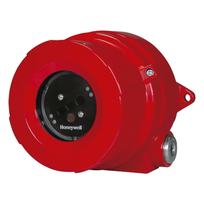 Detector de llama industrial triple infrarrojo IR3 con anillo LED de estado, campo de visión de 90° y alcance hasta 60 m
