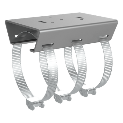 Montaje de Poste / Acero Inoxidable 316 / Diámetro Ajustable 60 a 300 mm / Carga 10 kg / Multidispositivo