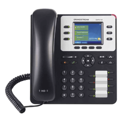 Teléfono IP Empresarial de 3 Líneas con 4 teclas de función, 8 teclas de extensión BLF y conferencia de 4 vías. PoE