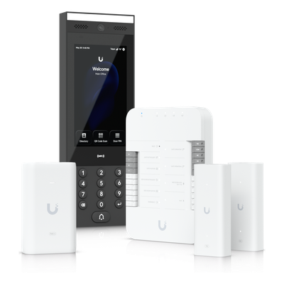 Kit de Inicio de Control de Acceso UniFi / Hub Gate / Intercomunicador G3 / Adaptador PoE++ / Extensores de Par Trenzado