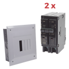 Centro de Carga / 4 Polos Empotrable / 100 A / 2 Interruptores Térmicos 2P 20 A / 10 kA / 120/240 VCA
