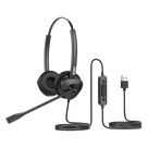Diadema USB / Binaural / Cancelación de Ruido ENC / Audio HD / Micrófono Dual / Plug & Play