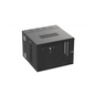Gabinete PanZone de Montaje en Pared, de 19in, Puerta con Ventana de Seguridad, 9 UR, 635mm de Profundidad, Color Negro