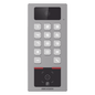 (PoE / 2 Relays) Teclado con Lector Físico de QRs para Exterior Antivandálico IP65 & IK09 con función de Videoportero Multiapartamento / Tarjeta, Código QR, PIN o App HikConnect  / Cámara 2 MP comp