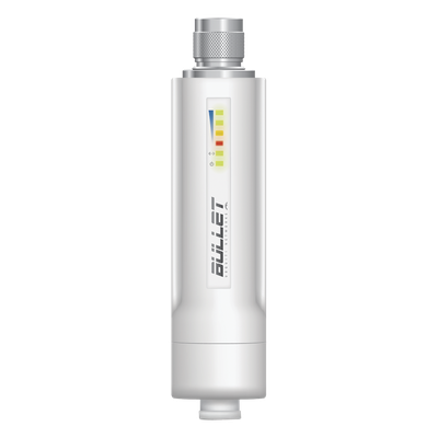 Radio airMAX Bullet-M2HP, hasta 100 Mbps, frecuencia de 2 GHz (2412 - 2472 GHz), No incluye adaptador PoE