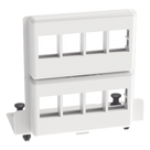Gabinete Multipropósito de Pared / 8 Puertos Keystone / Acero Calibre 18 / Instalación Empuje/Tirar / Puerta con Cerradura / 3.8x1.99x3.44 pulgadas