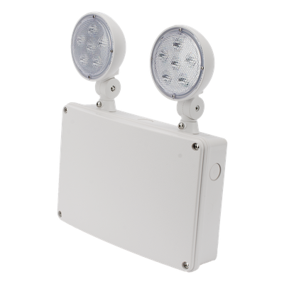 SFWMC / Luz de Emergencia LED / Montaje Universal Pared-Techo-Lateral / 600 lm / 3W / 120-277 VAC / Batería de Respaldo 6V 4.5Ah