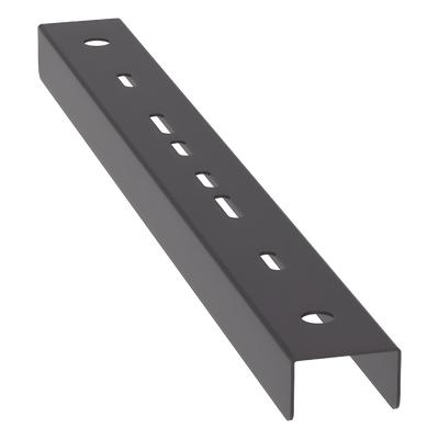 Soporte Tipo Trapecio / Hasta 12 in (305 mm) Ancho / Varilla Roscada 1/2 in / Acero con Recubrimiento en Polvo / Negro