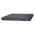 Switch Administrable Capa 3 / 24 Puertos Gigabit Ethernet / 4 Puertos 10G SFP+ / Apilable / 128 Gbps / 10 km Fibra