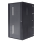 Gabinete PanZone de Montaje en Pared, de 19in, Puerta con Ventana de Seguridad, 26 UR, 762mm de Profundidad, Color Negro