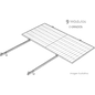 Sistema de Montaje Solar / Techo Plano / 1 Módulo / Resistencia Viento 140 km/h / Inclinación 15° / Área 4 m² (43.1 ft²)
