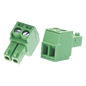 Bornera Verde Conector Macho de 3.5 mm para Paneles de Acceso, Cámaras, Múltiples Dispositivos/ 2 Tornillos
