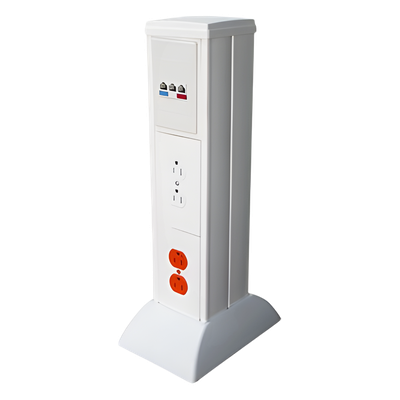 Mini Columna para Concentrar, Distribuir y Ordenar Cables de Energía Eléctrica o Puertos de Datos de Telecomunicaciones (10000-01000)