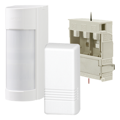 Kit Detector Inalámbrico para Exterior VXI-R / Transmisor Honeywell 5816 / Caja de Baterías RBB01 / 12 m / 90° / Dual PIR + Microondas / IP55