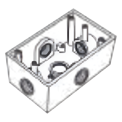 Caja Condulet FS de 1\" (25.4 mm) con cinco bocas a prueba de intemperie.