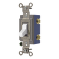 Interruptor de Palanca 15 A 120-277 V CA/ Unipolar / Grado Industrial/ Uso Extra Pesado / Cableado Lateral y Posterior / Color Blanco.