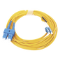 Jumper de Fibra Óptica Monomodo 9/125 LC/UPC-SC/UPC, PVC, 2.0 mm, Dúplex, Amarillo, 5 Metros (16.40 Pies)