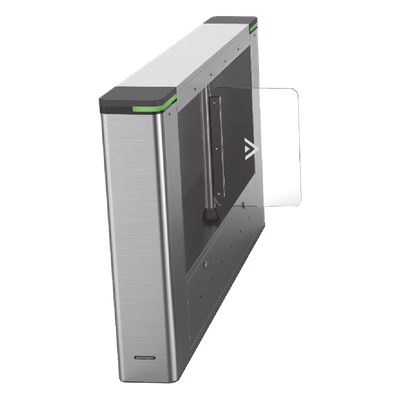 Torniquete del Lado Izquierdo/ Con 12 pares de detectores IR para validación de permisos/ Soporta Terminal de reconocimiento facial/ audio personalizable.