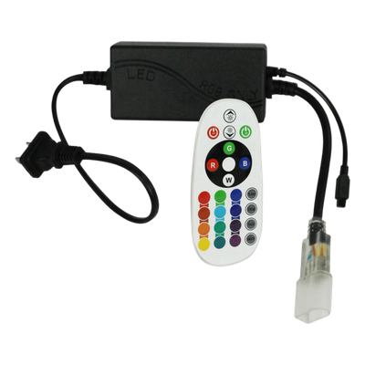 Adaptador de Corriente con Control de Funciones Remoto para Manguera Neón LED RGB JUML-5050-03.