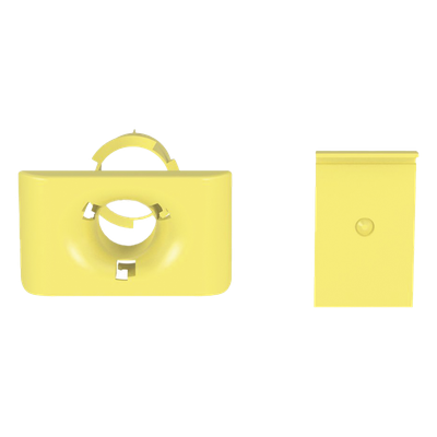 Accesorio de Salida a Tubo De 1.5 in (38 mm), Para Canaletas FiberRunner 4X4, 6X4, o 12X4, Color Amarillo