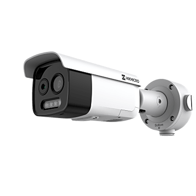 HIKMICRO Cámara Bala Dual Térmica y Óptica/ 5MP Óptica + 256×192 Térmica / IA para Detección Humana 84m y Vehicular 210m / Alarma por Temperatura -20°C a 150°C / Detección de Fuego y Fu