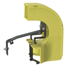 Accesorio de Bajada para Canaleta / Compatible 4x4, 6x4, 12x4, 24x4 / Reducción a 2x2 / Radio de Curvatura 50.8 mm / Color Amarillo