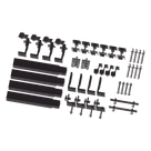 Caja de accesorios de aluminio  negro anodizado para montaje VEKTOR8BLK , arreglo 1X4 para techo