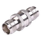 Adaptador Barril RF / Conector TNC Hembra a TNC Hembra / Montaje en Línea / Cuerpo Bronce Niquelado / Contacto Oro / Aislante Teflón
