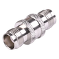 Adaptador Barril en Línea de Conector TNC Hembra a TNC Hembra, Níquel/ Oro/  Teflón.