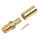 Conector Coaxial SMA / Hembra Inverso / Anillo Plegable / Cable RG-58/U / Recubrimiento Oro / Aislante Teflón