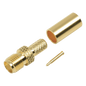 Conector SMA hembra inverso de anillo plegable para cable RG-58/U, Oro/ Oro Teflón.