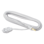 Extensión Eléctrica Doméstica de 6 metros / 127 V CA 8 A Máximo / Color Blanco.