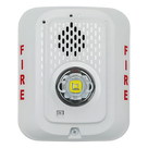 Sirena con Estrobo LED / Montaje en Pared / 2 Hilos / Candela Seleccionable 15-185 cd / Compatible SpectrAlert