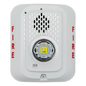 Sirena con lámpara estroboscópica LED de 2 hilos para pared, candela seleccionable, color blanco, compatible con SpectrAlert