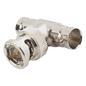 Adaptador en T para 50 Ohm de BNC Macho a Doble BNC Hembra, Maquinado, Níquel/ Oro/ Teflón.