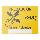 Letrero de Precaución / Estireno Serigrafiado 2 Tintas / Protección UV / 4 Perforaciones / 21.8 x 17 cm