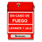 Estación De Jalón Convencional De Doble Acción, Color Rojo, Texto En Español (0600-01230) Incluye varilla de vidrio