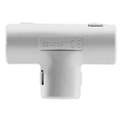 Unión en T para Tubería Rígida / PVC Auto-extinguible / Libre de Halógenos / 16 mm / -5°C a 60°C