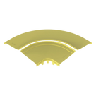 Tapa para Ángulo Recto Horizontal 90° / Sistema 12x4 / Longitud 456.9 mm / Apertura 3/4\" (19 mm) / ABS 94V-0 / Amarillo