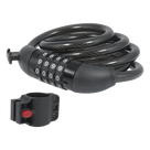 Candado de Cable con Combinación / 4 Pines / 10,000 Códigos / Cable 120 cm (3.9 ft) / Nivel de Seguridad 3 / Acero Trenzado con PVC