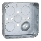 Caja Cuadrada Eléctrica / 4 x 4\" / Profundidad 1-1/2\" / 21 in³ / 11 Entradas 3/4\" y 1 Entrada 1/2\" / Acero Galvanizado / Resistencia al Fuego 2 Horas